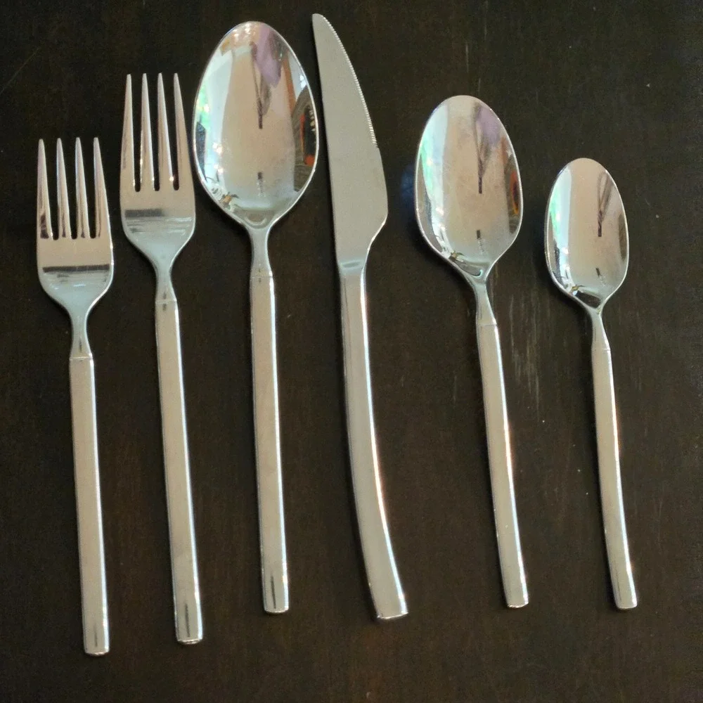 Zwilling J.A. Henckels Opus Flatware Set Stainless 26pc Modern Forks Dinner +